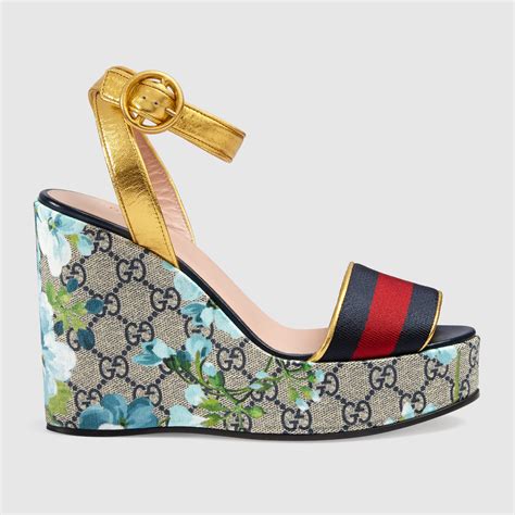 wedge gucci sandals women|gucci women's espadrille slide sandals.